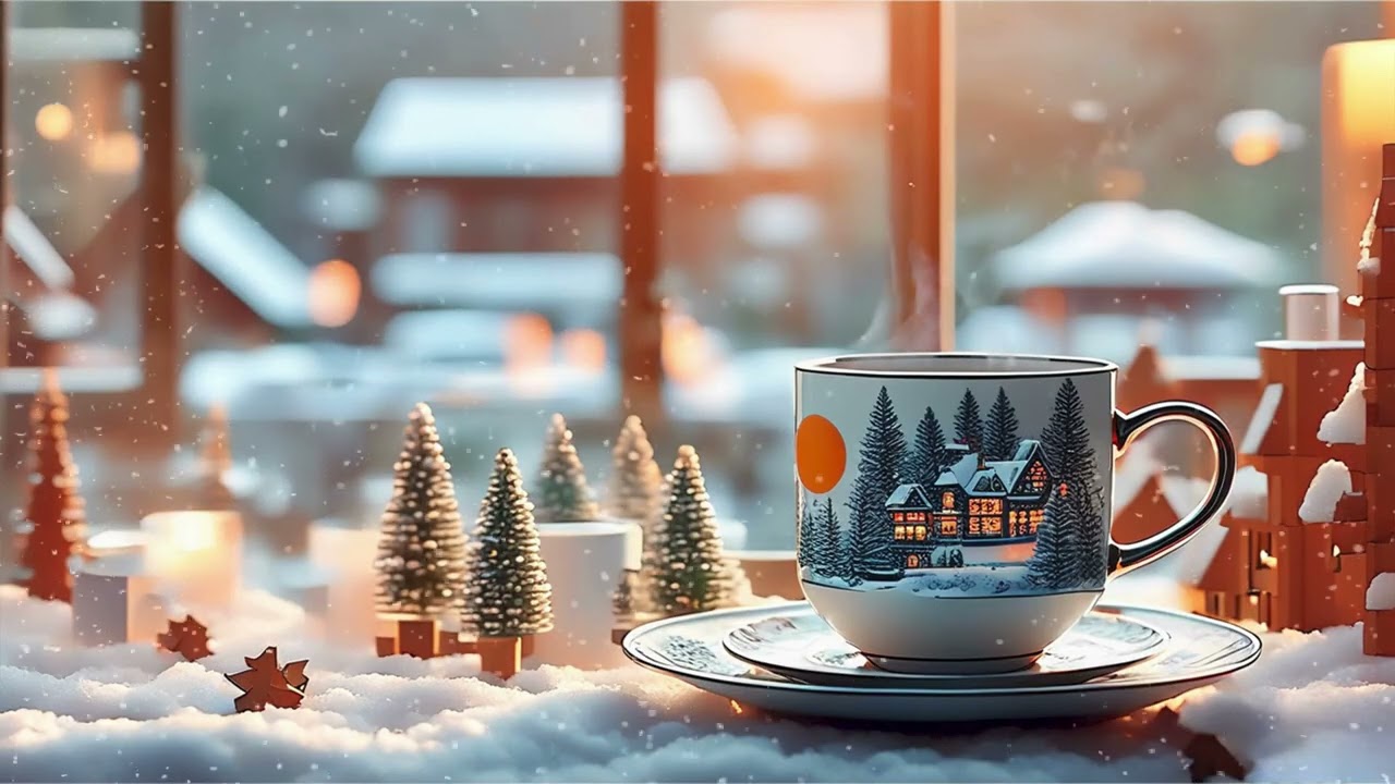 A Peaceful Snowy Day | Warm Drinks & Winter Wonderland Ambience
