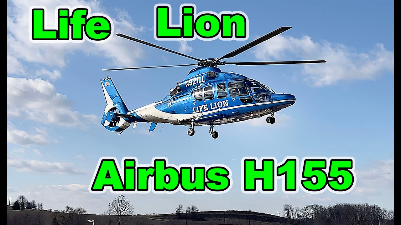 Life Lion Airbus Dauphin H155 Penn State Health Helicopter Flying and Walkaround