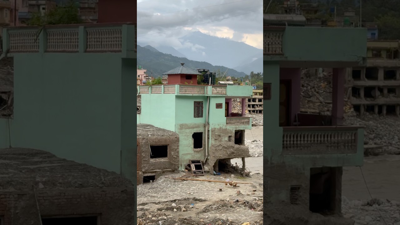 Condition After Flood #nepal #flood #mountains #nature #nepalchina #waterfall #trisuli