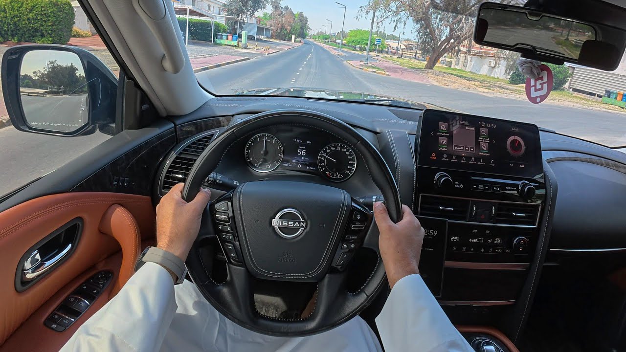 2022 نيسان باترول 400 حصان 5.6L تجربة قيادة من منظور السائق POV  | محرك V8 بعد 60 الف كيلو استخدام