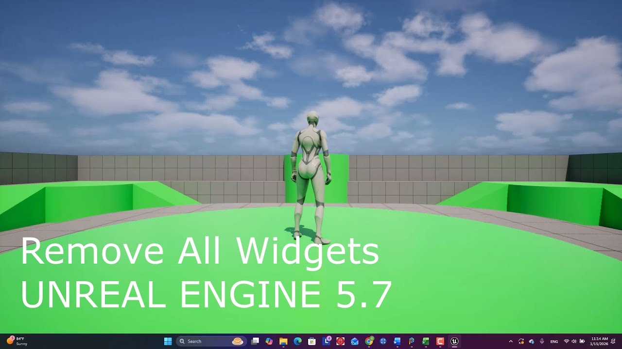 Удаление всех виджетов в Unreal Engine 5.7 (видео ниже)