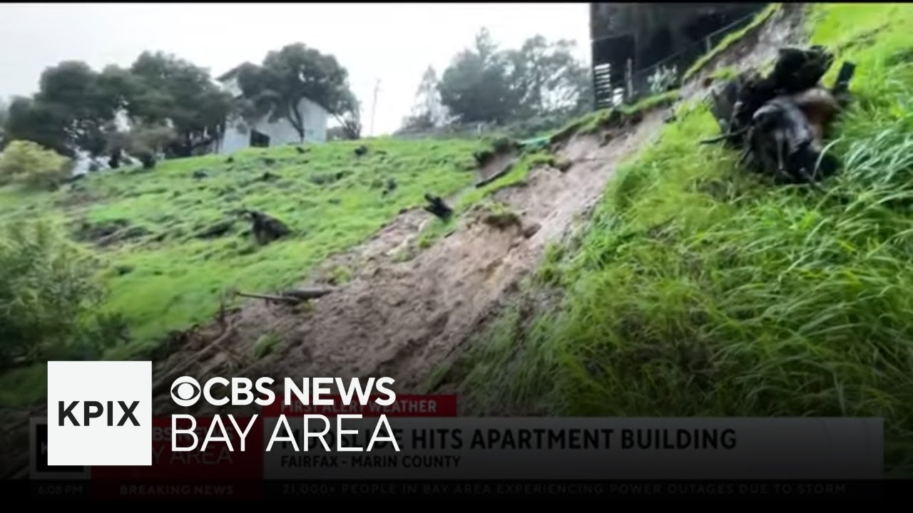 Mudslide hits Fairfax apartment building during heavy rain