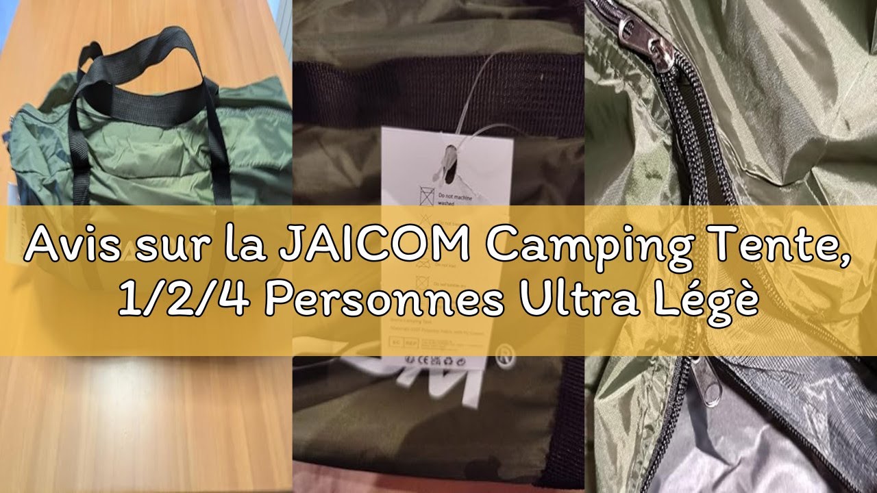 Avis sur la JAICOM Camping Tente, 1/2/4 Personnes Ultra Légère Tente - Imperméable, VentiléeTente, 4