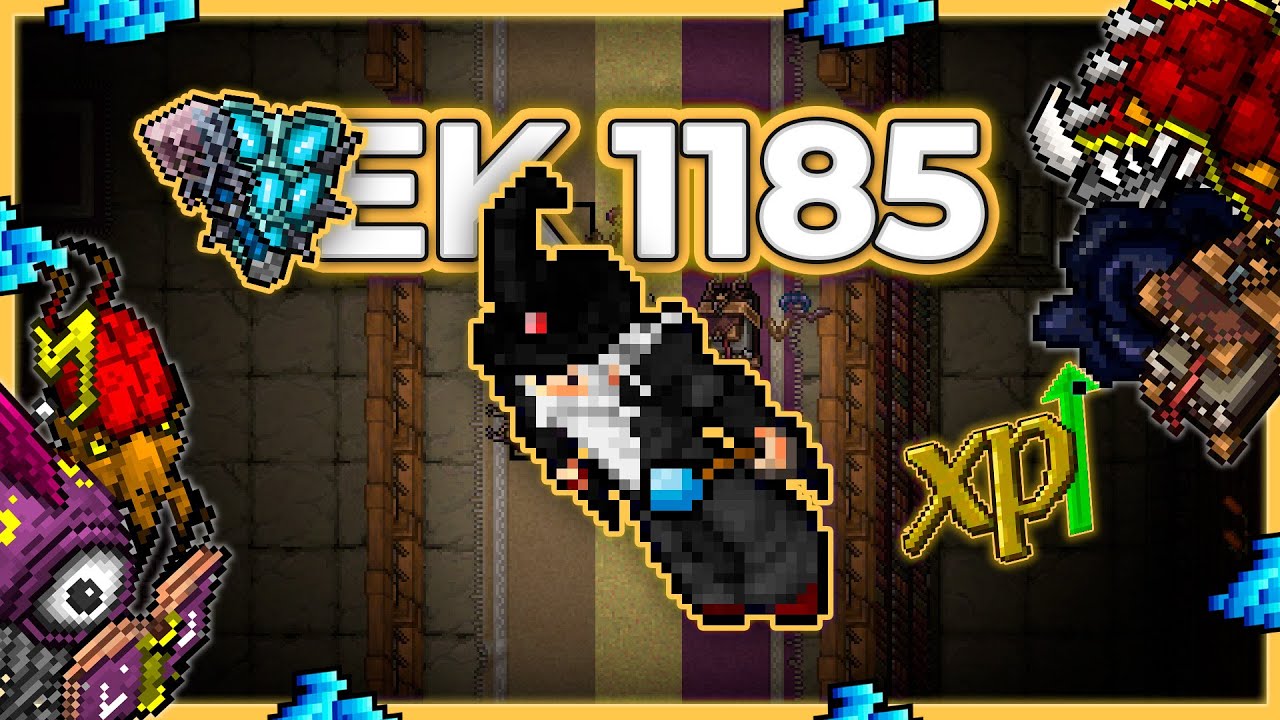 EK 1185 + ED Duo Secret Library Fire Section 7.6kk/h Raw + 3.7kk Profit - Tibia Hunt [13.20] #tibia