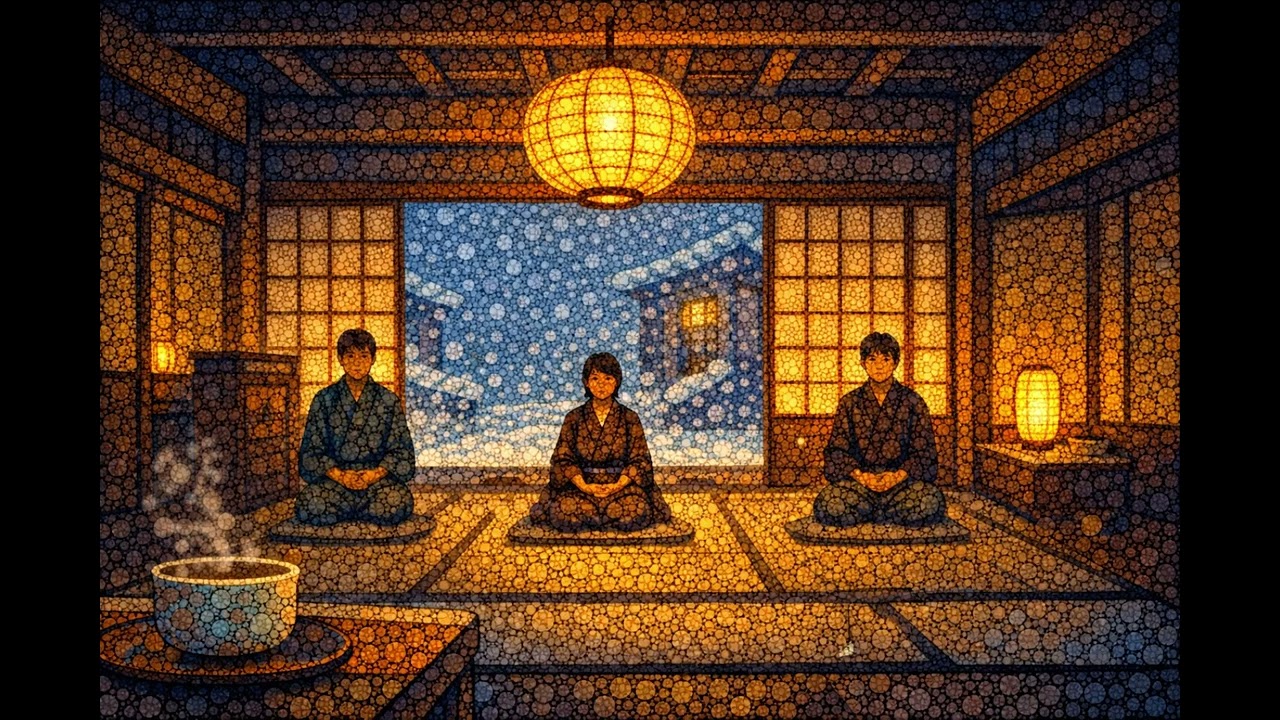 Snow Falling in Stillness