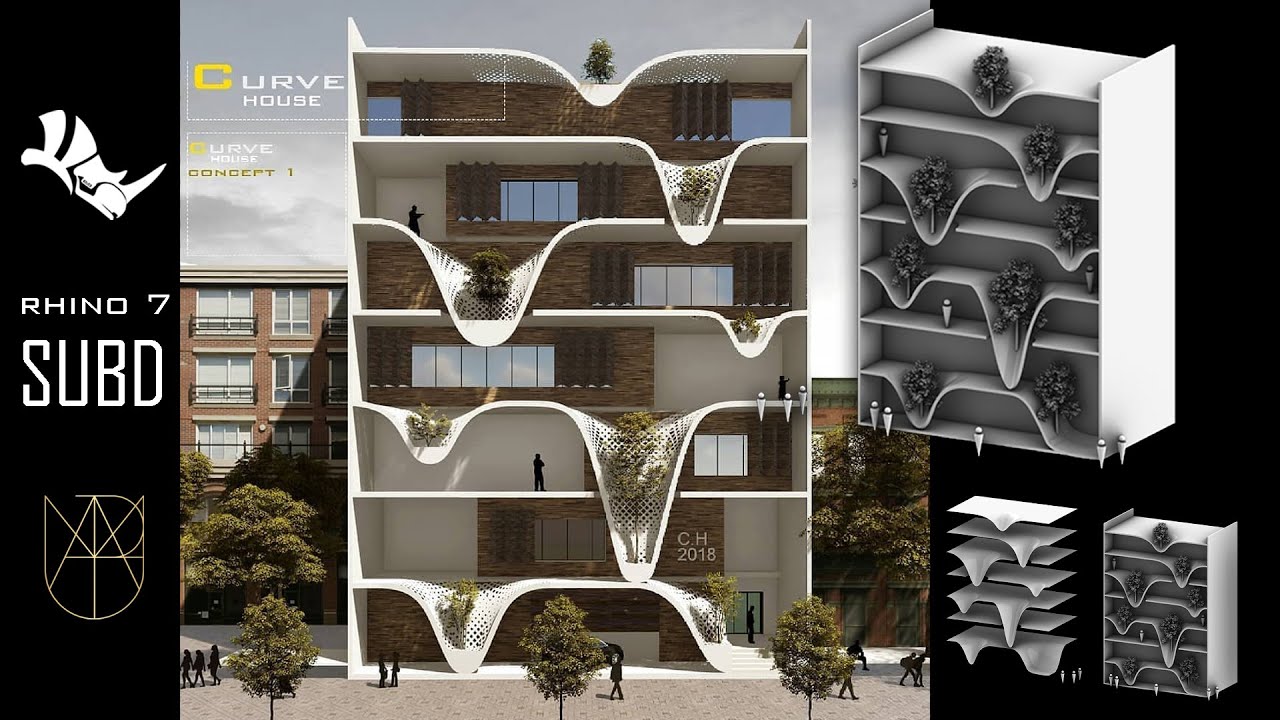 | Rhino 7 -  Organic Facade Modeling (Architectural Modeling)