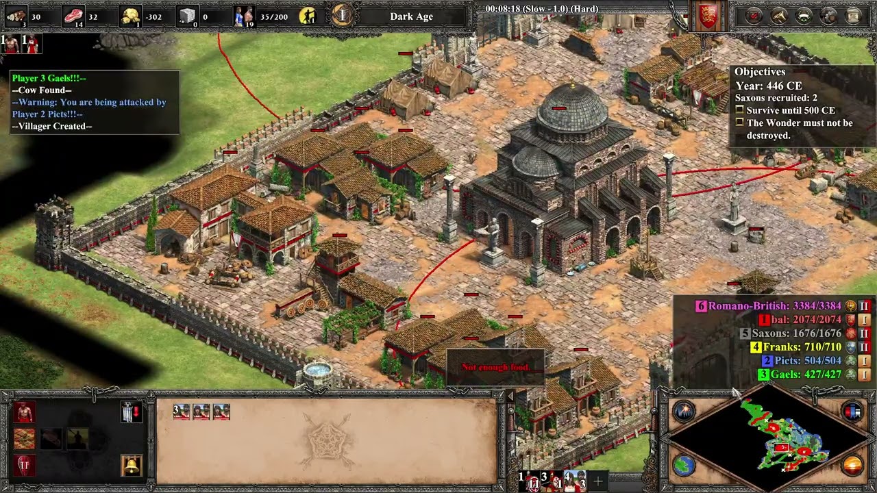 Age of Empires II - Vortigern (440) - Victors and Vanquished - Hard difficulty