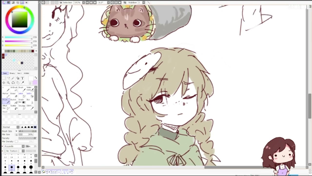 Tina Kitten doodling stream with Dream (partial) [deleted vod] - 25 July 2022