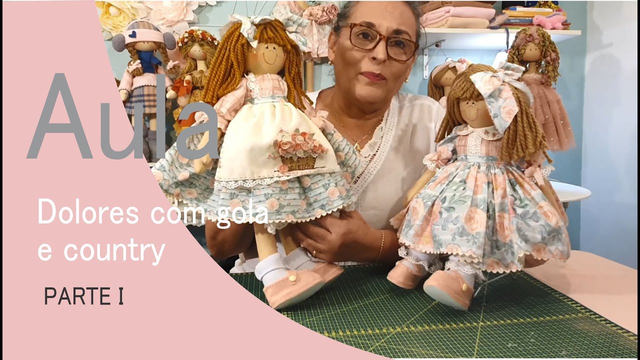 Aula Boneca Dolores - parte 1 - Faça Bonecas de Pano Únicas!