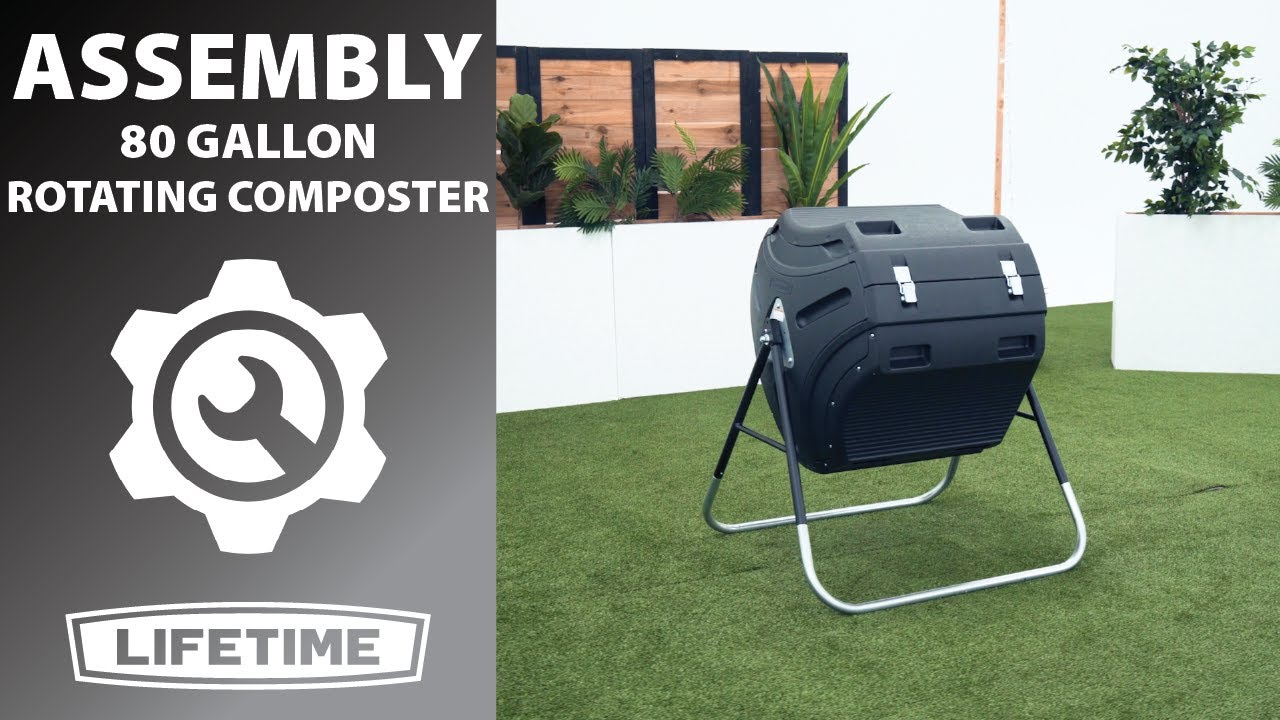 Lifetime 80 Gallon Rotating Composter | Lifetime Assembly Video