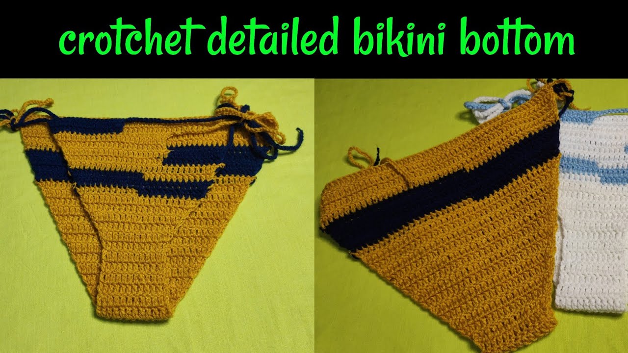 How to crochet a detailed bikini bottom