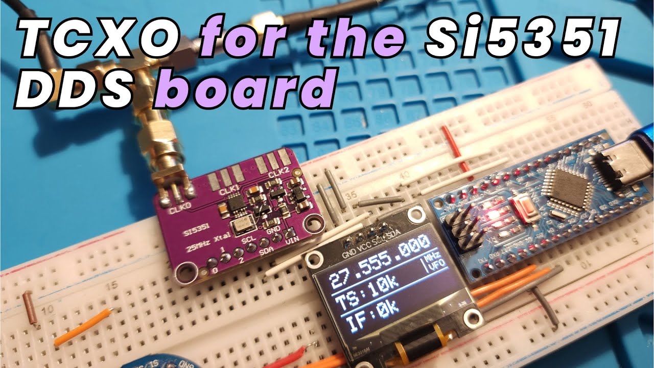 Adding a TCXO to the Si5351 DDS boards for stability in CB Radio VFO PLL replacement mods