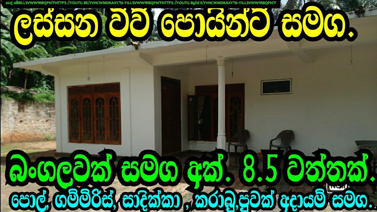 ලස්සන විව් පොයින්ට් සමග අක්කර 8.5 පොල් ගම්මිරිස් කුරුදු වගා ඉඩම් හා බංගලාව අඩුවට .mathale idam/