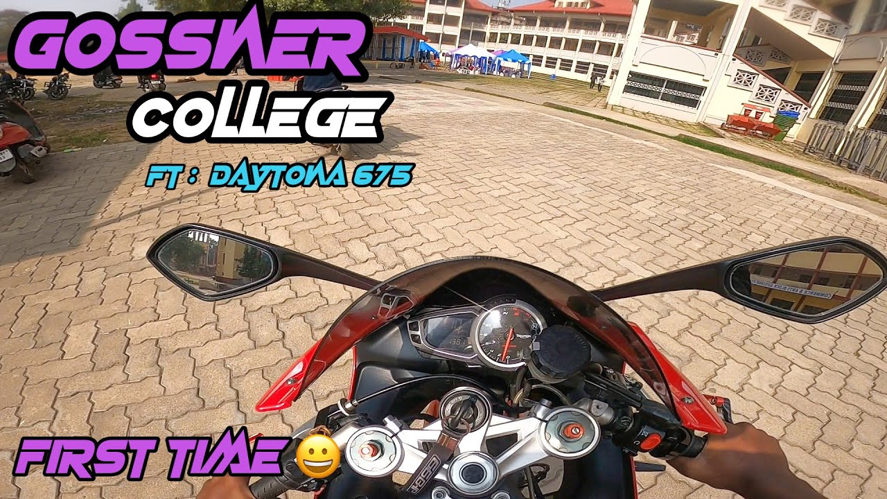 First college moto vlog 😝 superbike  in college 💥 |Gossner college freshers ❤️​⁠​⁠