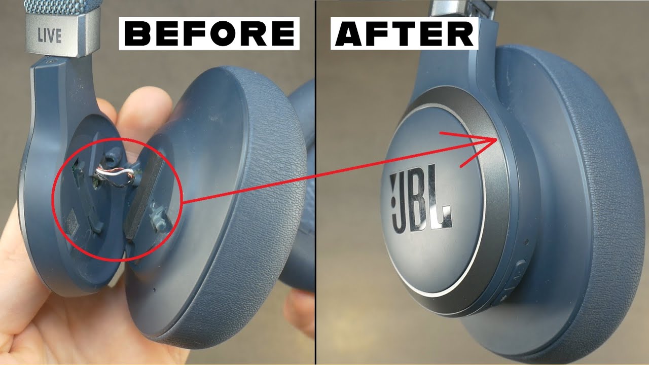 Ремонт наушников JBL Live, у которых отвалилась одна сторона