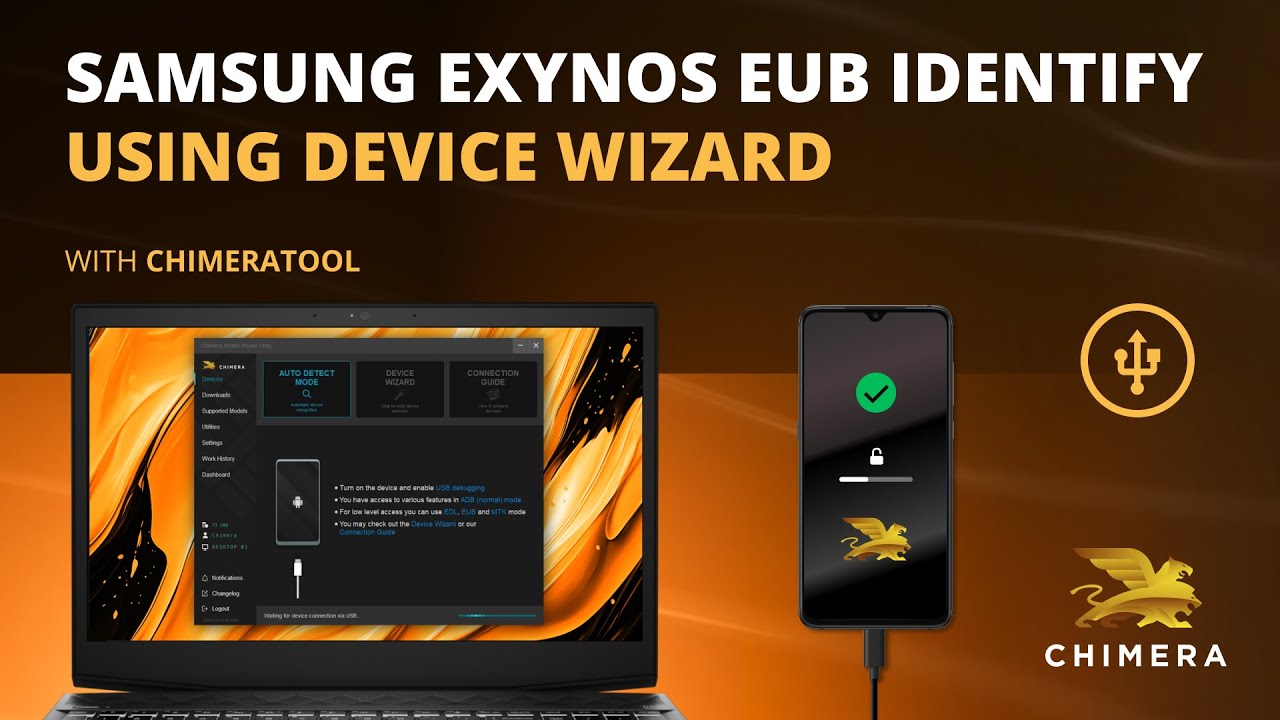 Процедура идентификации Samsung Exynos в режиме мастера устройств с помощью ChimeraTool
