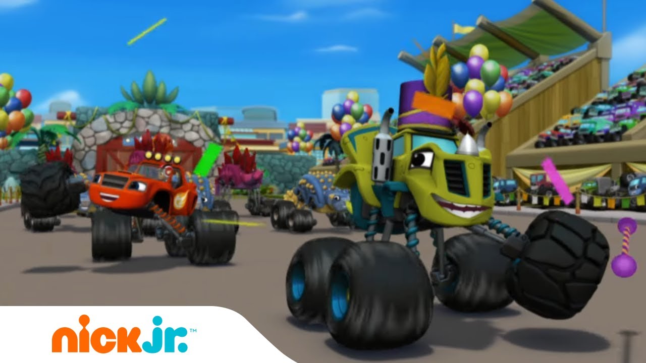 Blaze en de Monsterwielen | Blaze redt een dino! | Nick Jr. Nederland