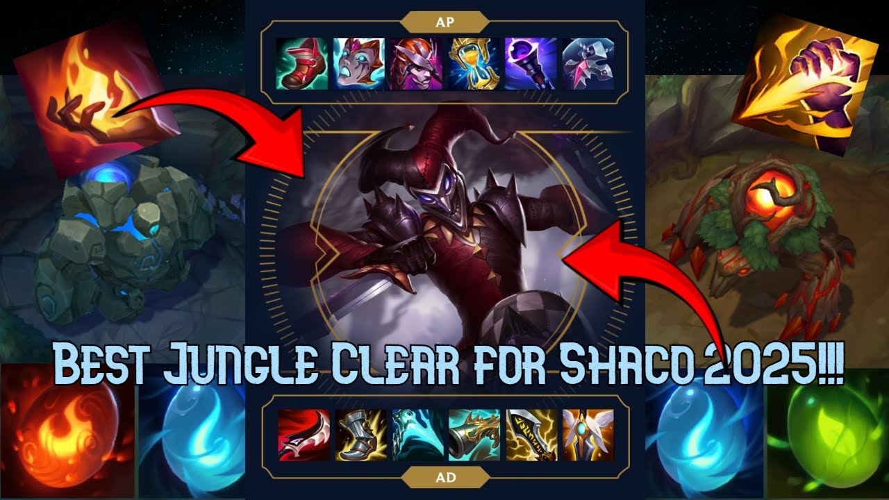 كيف تلعب شايكو بكل اشكاله واحسن طريقة فارم | Best clear on Shaco AD & AP