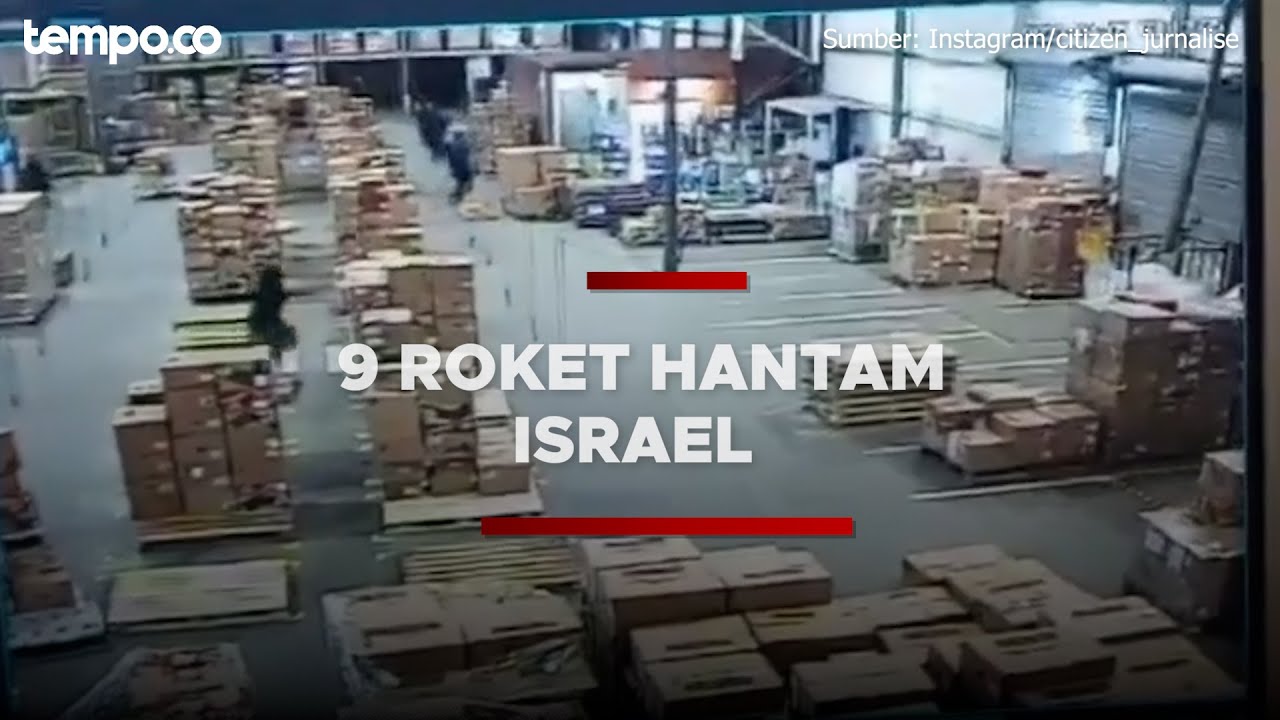 Serangan Balasan, Rekaman CCTV saat Roket Hantam Pabrik di Sderot Israel