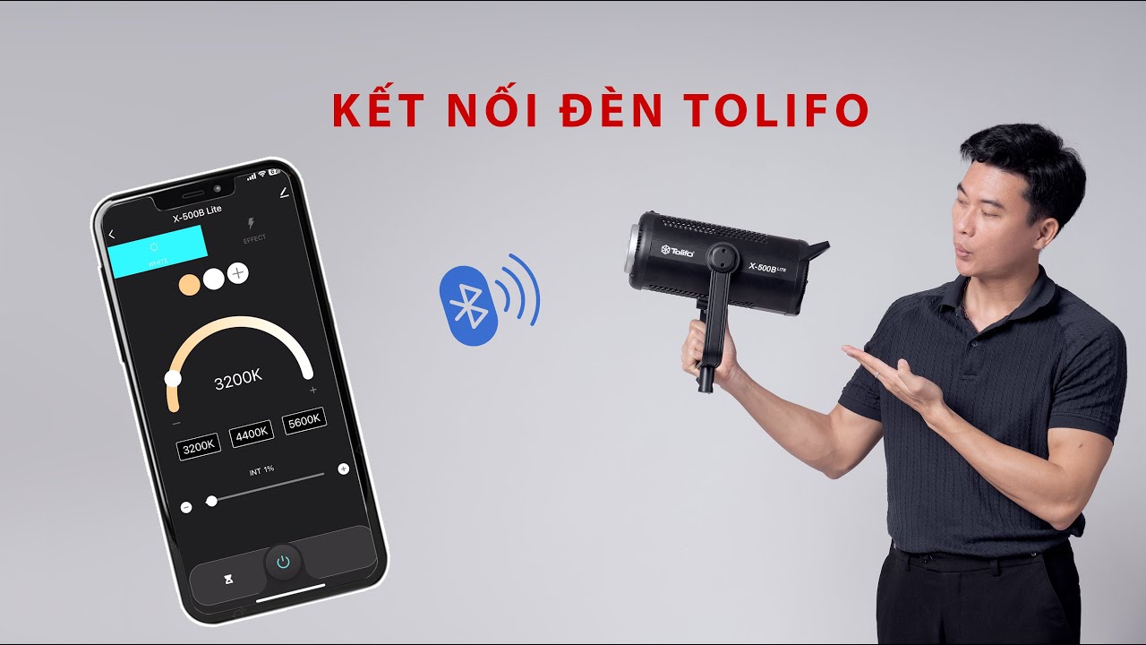 Hướng kết nối đèn led Tolifo với điện thoại #denquayphim #denchuphinh