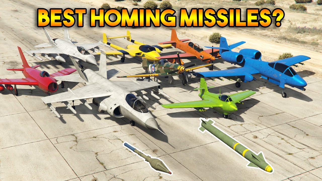 GTA 5 ONLINE : BEST HOMING MISSILES IN PLANE?