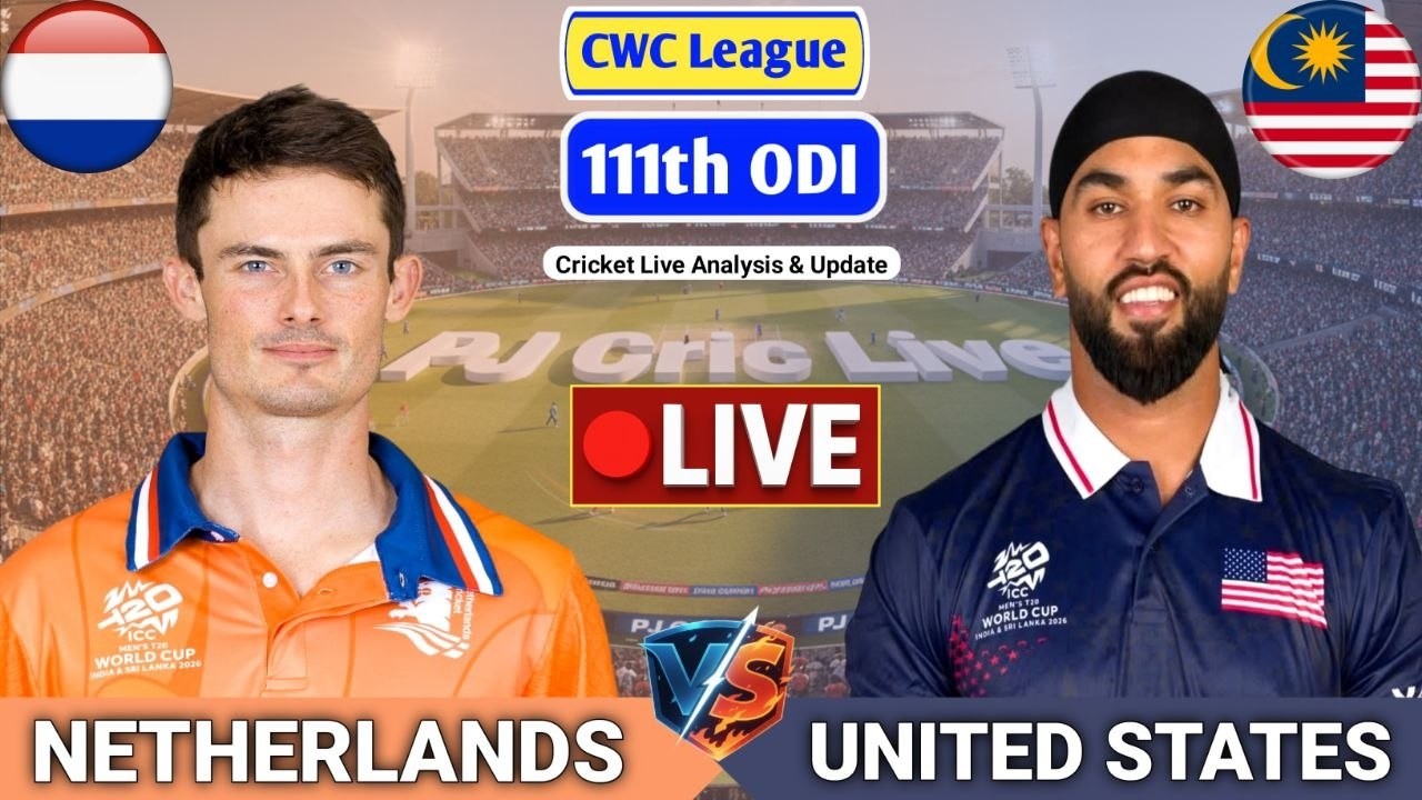 Netherlands Vs United States 111th ODI Live | Live Score Analysis & Commentary | NED vs USA Live