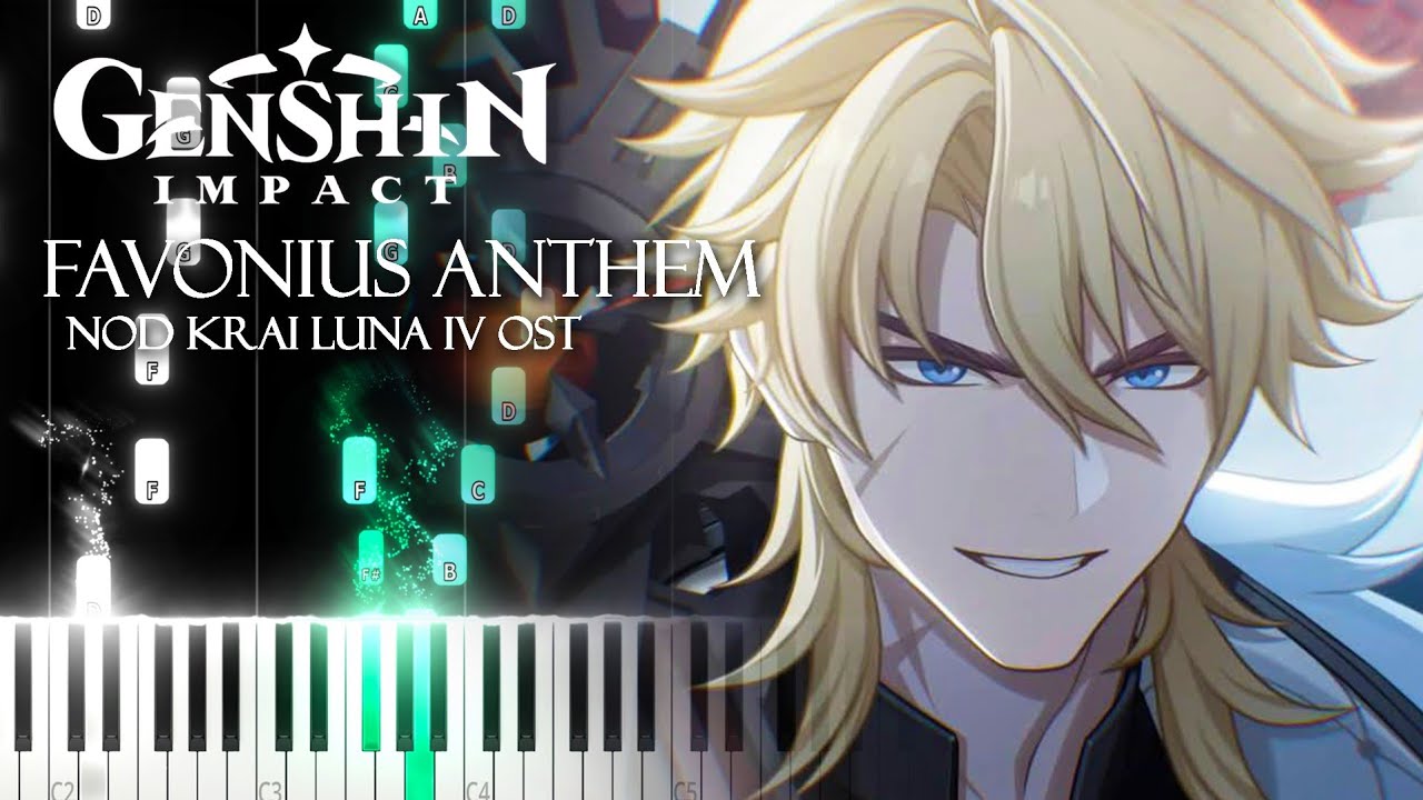 Knights of Favonius Anthem - Nod Krai Luna IV OST | Genshin Impact Piano Tutorial + Sheet Music