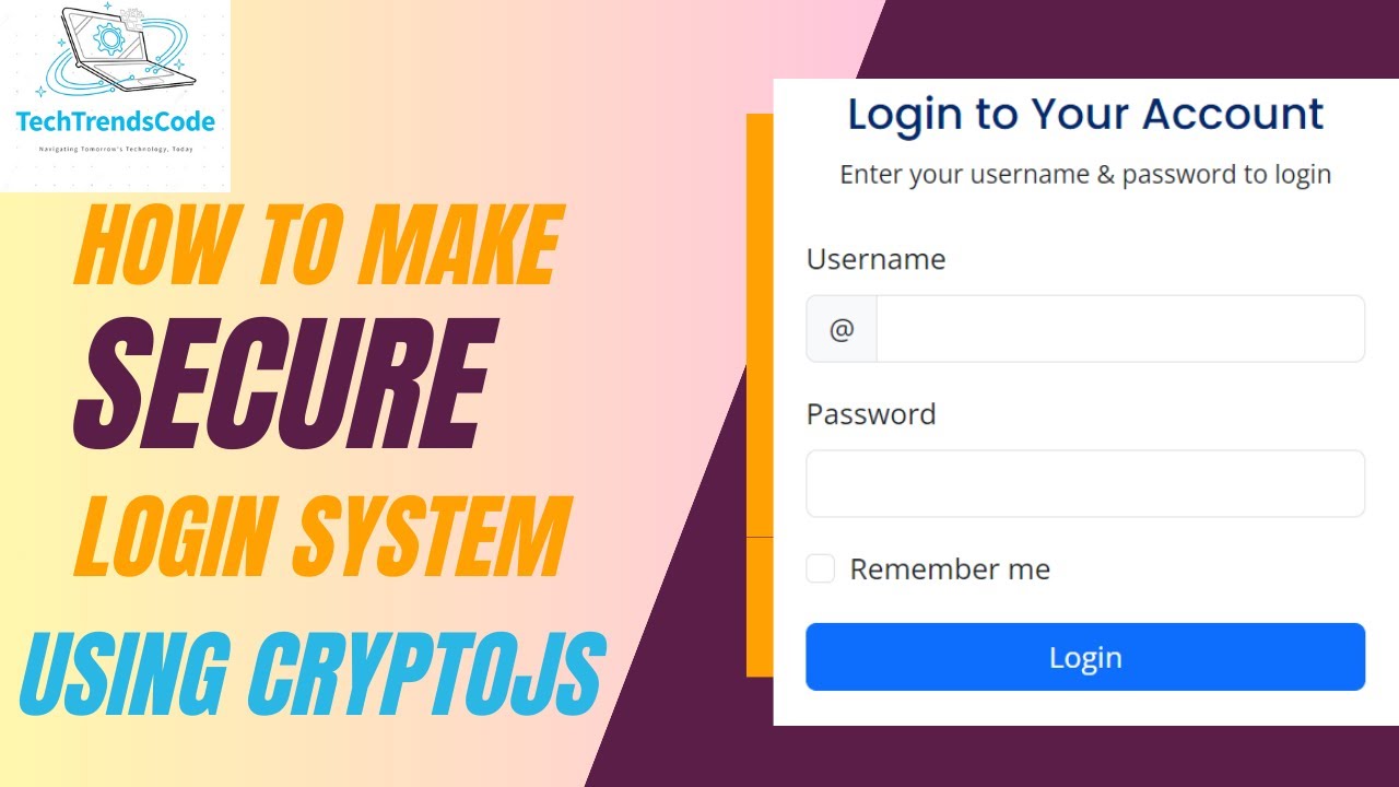 How to make Secure Login System in Laravel | How to use Cryptojs Library for password Encryption.