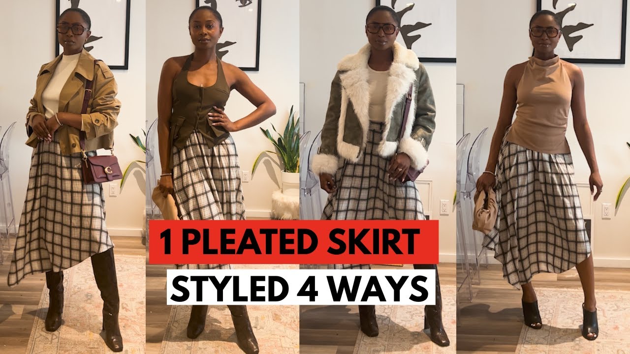 4 FALL OUTFITS WITH 1 SKIRT
