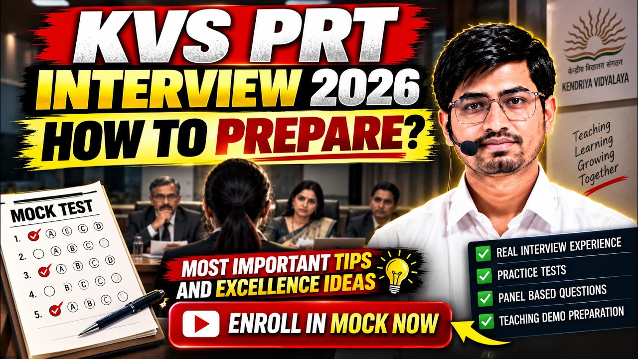 KVS PRT Interview 2026 🚨 Don't Enter the Interview Without Watching This! | Smart Preparation Tips
