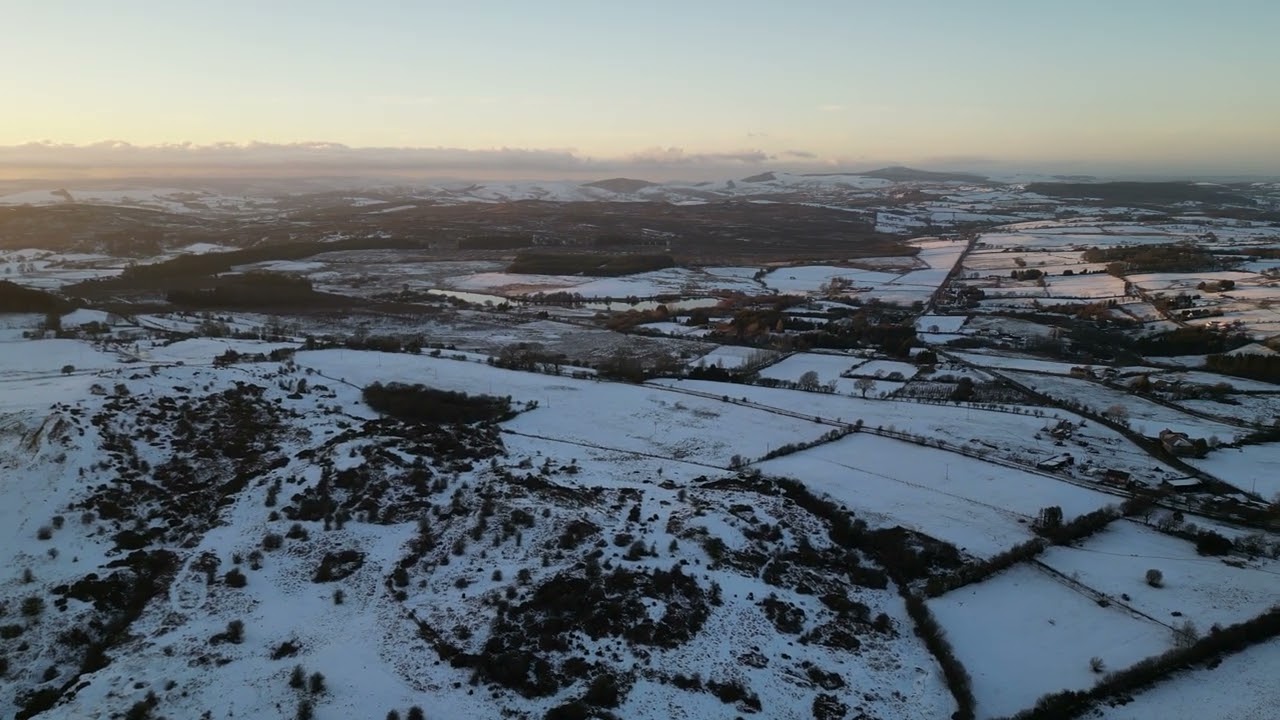gwynfryn sunset over snow Jan 2023