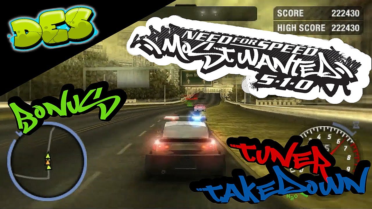 NEED FOR SPEED: MOST WANTED 5-1-0 - BONUS - 𝙏𝙪𝙣𝙚𝙧 𝙏𝙖𝙠𝙚𝙙𝙤𝙬𝙣 PSP