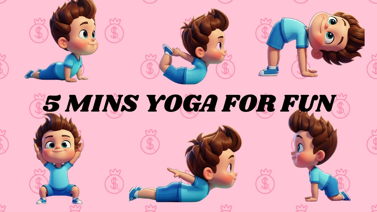 5-Min Kids Yoga | Fun Poses for Strong & Healthy Kids | Yoga By Lilly