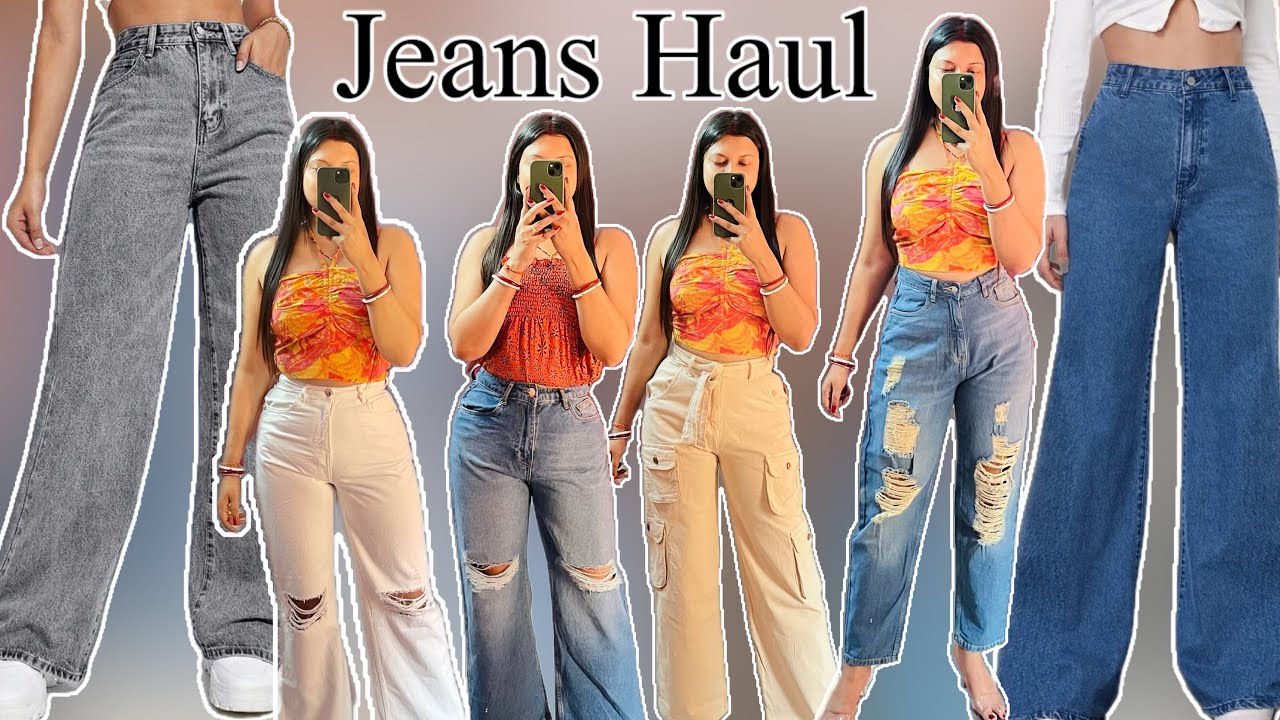 *HUGE* JEANS HAUL PART-2 | WIDE LEG, CARGO, RIPPED JEANS | My best jeans haul ever 🤌😍 | Akanksha Jha