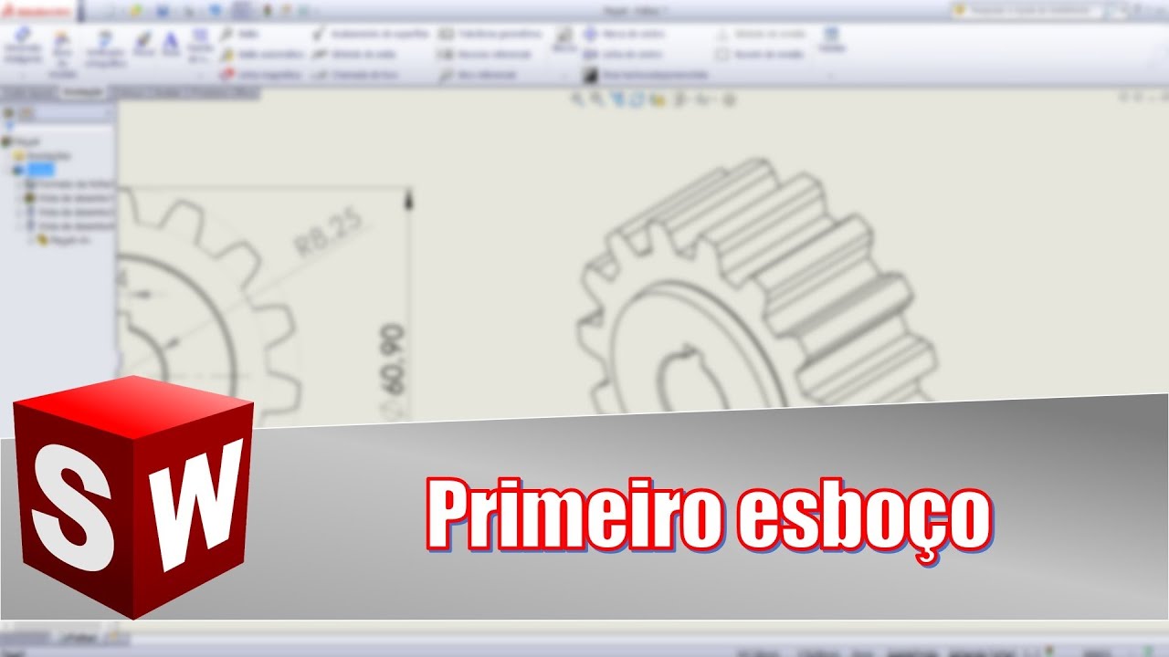 SolidWorks | Aula 01 - Primeiro esbo&ccedil;o