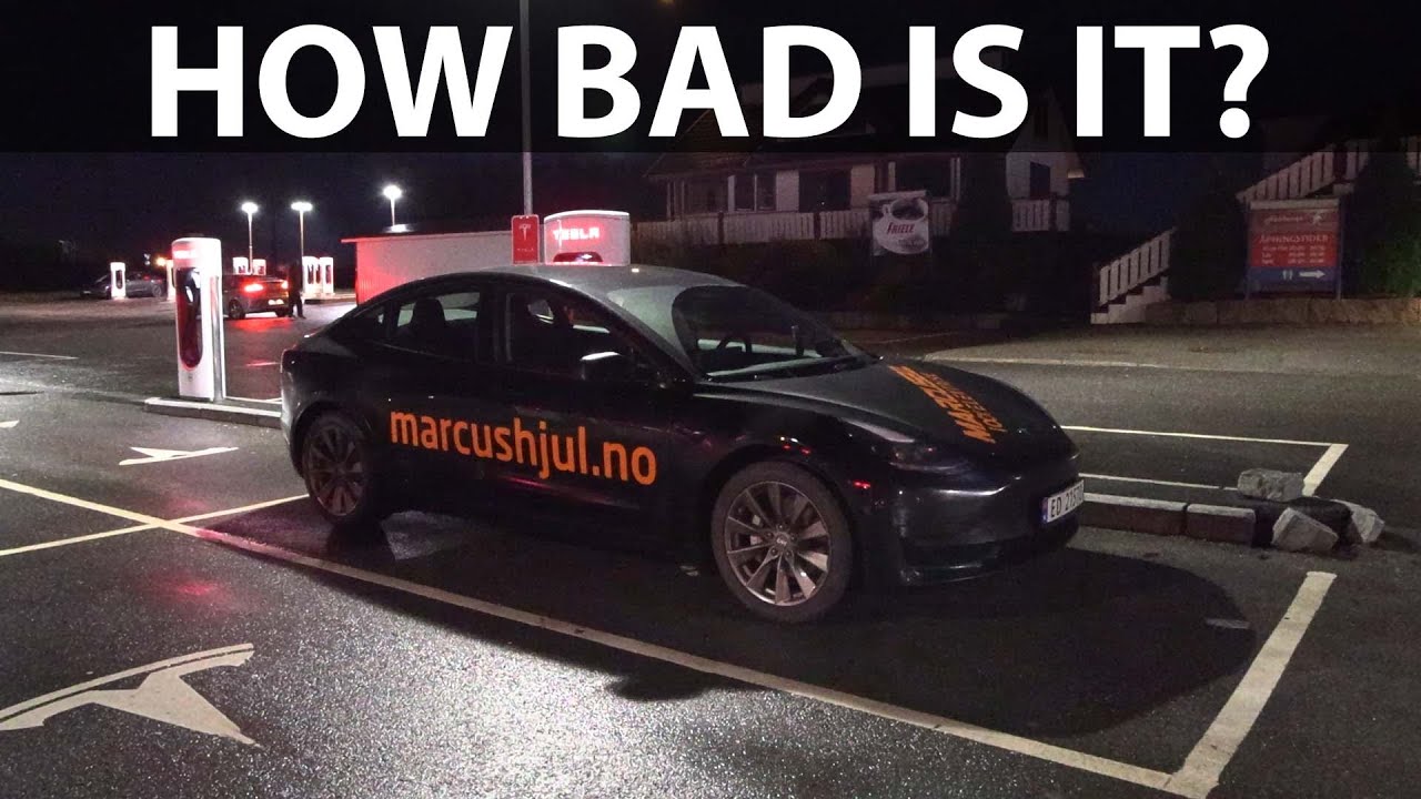 Tesla Model 3 SR+ range test in winter