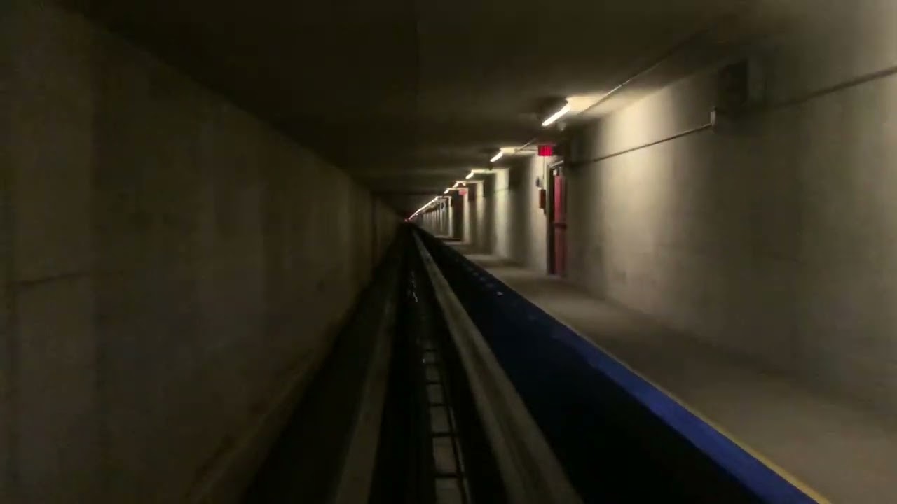 Driverless Train ride from Airside to Landside terminal at Pittsburgh International Airport PGH Pa