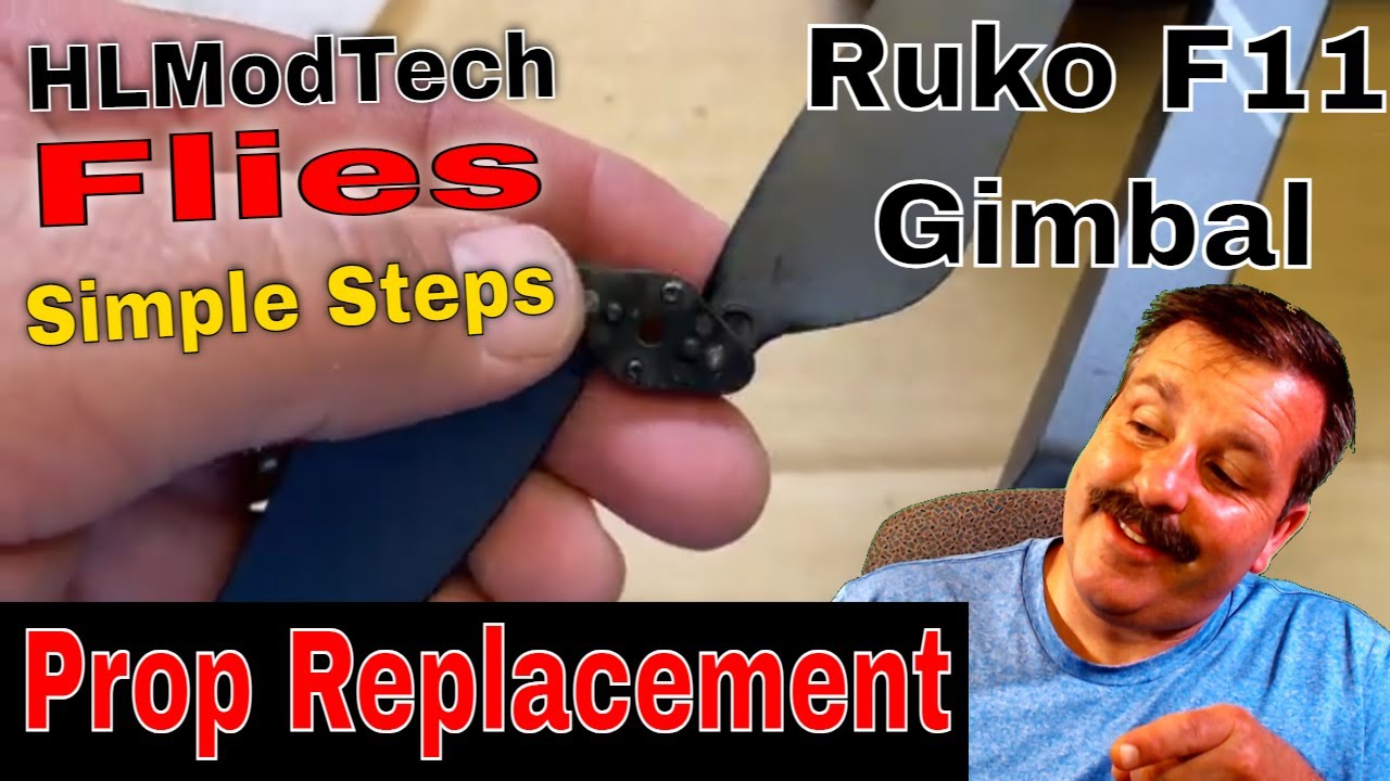 Almost instant prop replacement for the F11 Gimbal Drone