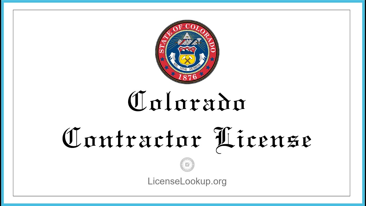 Colorado Contractor License - What You need to get started #license #Colorado