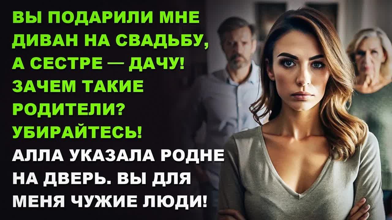 Вы подарили мне диван на свадьбу, а сестре - дачу! Зачем такие родители？ Убирайтесь!