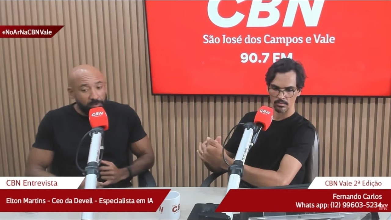 CBN 2ª Edição: Elton Martins, CEO da Devell e especialista em IA #NoArNaCBNVale