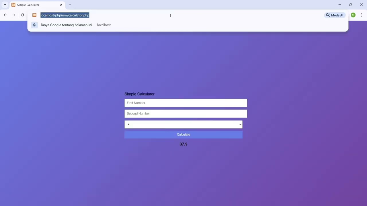 Membuat Kalkulator dan Program Looping Sederhana Menggunakan PHP