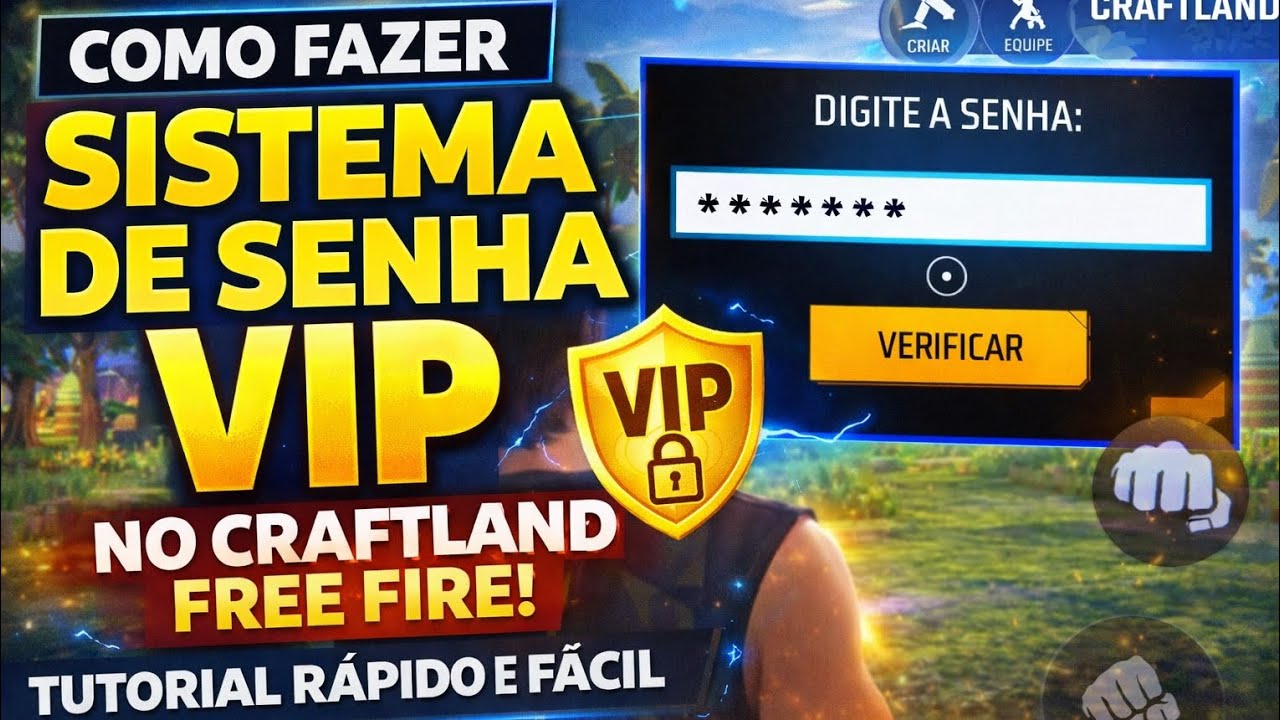 🚨 SISTEMA DE SENHA VIP NA CRAFTLAND FF! | Tutorial Completo | PARTE 1!