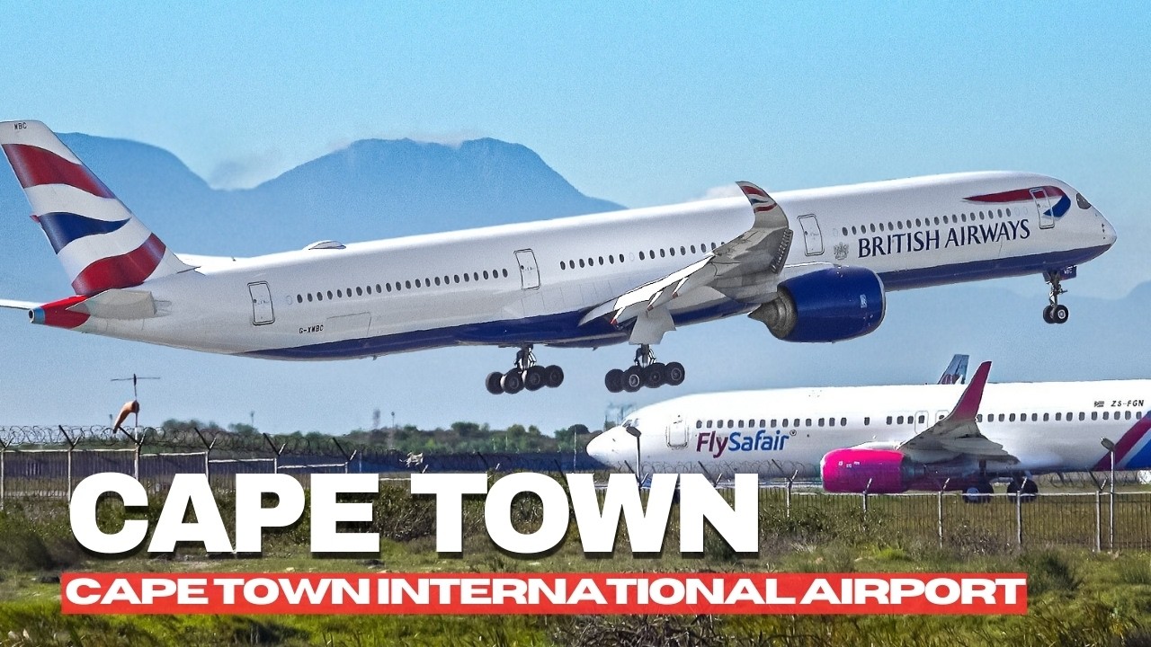 🇿🇦✈️ ГИГАНТЫ TABLE MOUNTAIN! Огромные реактивные самолёты в Mother City (CPT/FACT)