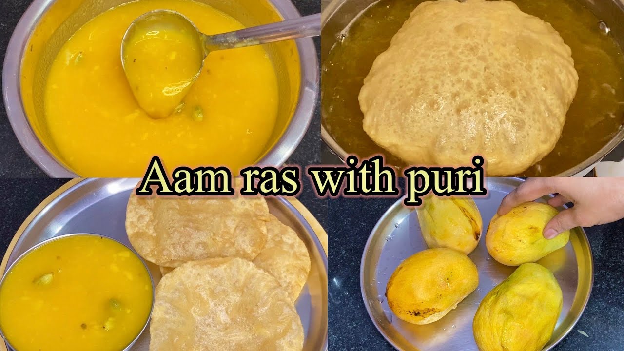 తెలంగాణ స్పెషల్ Breakfast పూరి మామిడి పండు 🥭 రసం😋॥Aamras puri recipe in Telugu