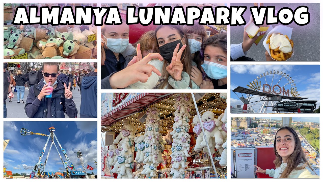ALMANYADA ARKADAŞLARIMLA LUNAPARK GÜNÜ!!!, 2 GÜN DOM VLOG🎡🎢🍡/ (türkçe-almanca)
