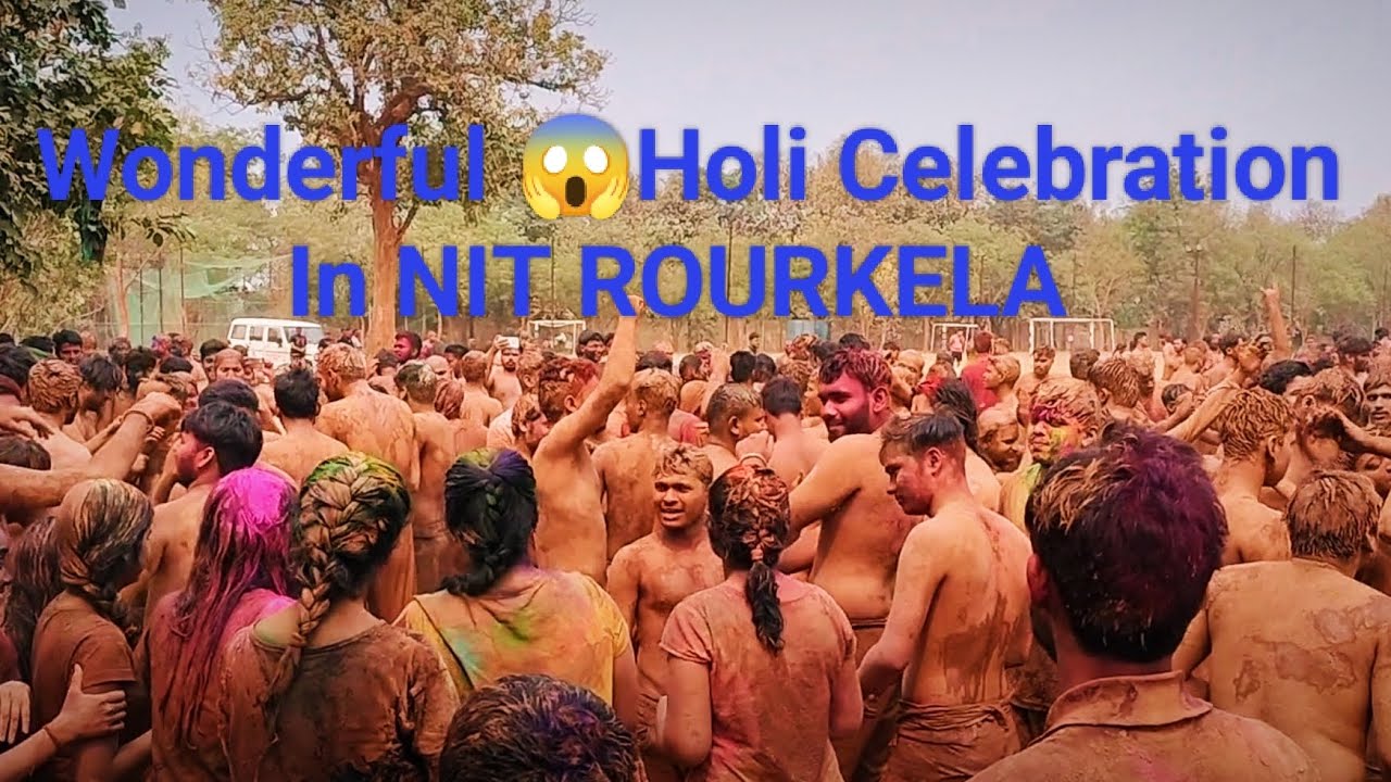 Holi celebration in Nit Rourkela #nitrourkela #nitrkl #nit
