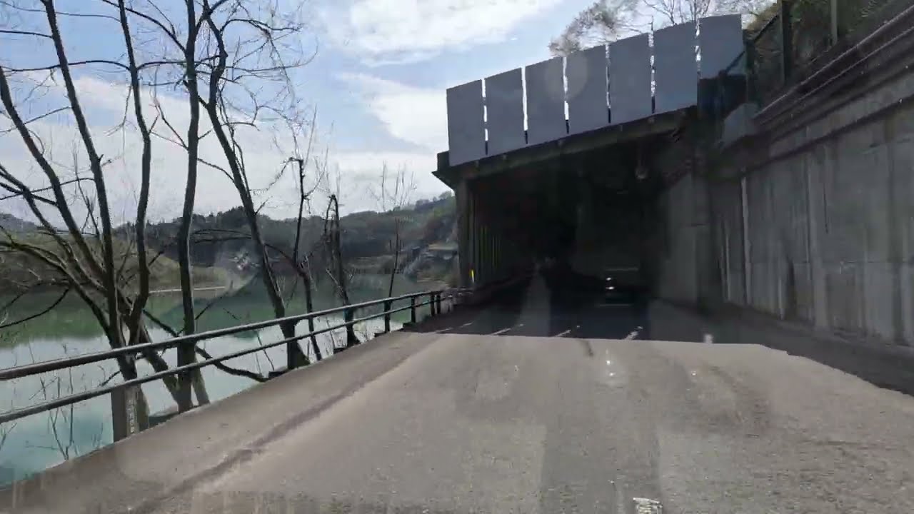 【車載動画】山形県道４、飯豊町、白川ダムに寄って（２０２４年４月２０日）