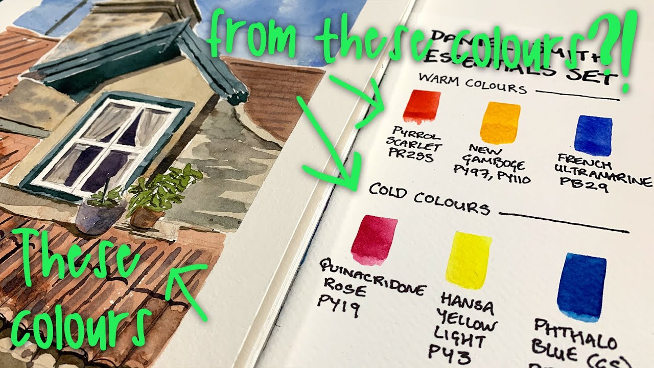 Mix Neutral and Dark Watercolours from Primary Colours Only!