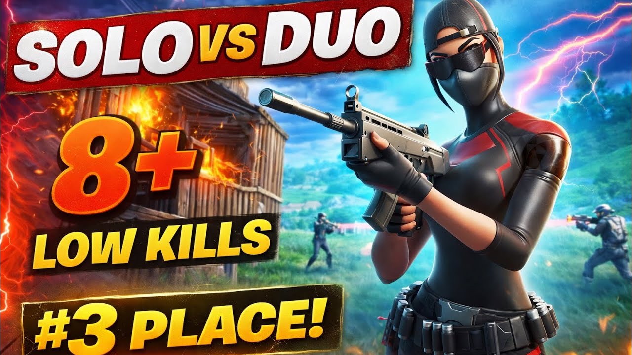SOLO vs DÚO 😱 | 8+ KILLS, PURA TENSIÓN Y QUEDÉ TOP 3 🔥 Fortnite